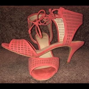 Coral Sandal Heels